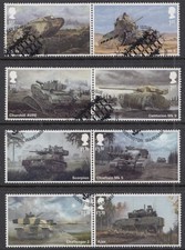 GB 2021 British Army Vehicles set SG 4566 - 4573  fine used
