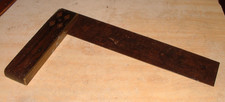 12" ROSEWOOD & BRASS SET SQUARE CARPENTERS JOINERS