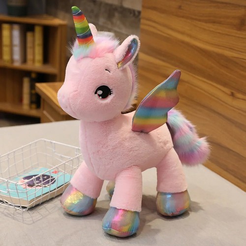 Cute unicorn plush toy - plush, rainbow