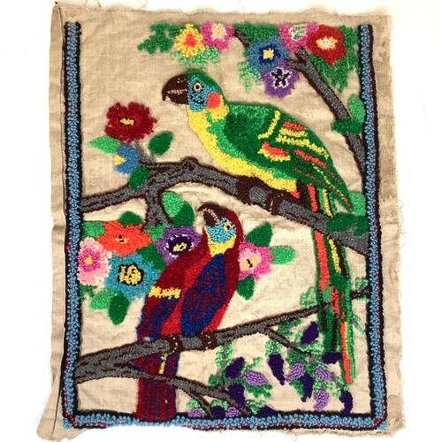 Vintage unframed parrots - unframed,