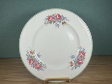 Portland Pottery Regal Works Confide 9 inch Floral Ceramic Plate Green Rim
