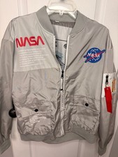 NASA Space Gray Bomber Jacket