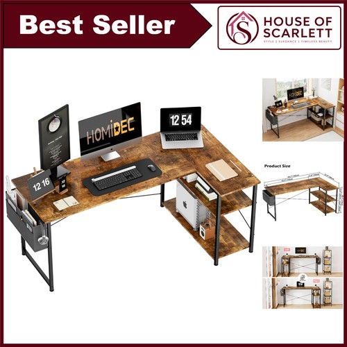 Shaped computer desk 140cm - l,