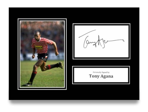 Tony agana signed photo - tony,