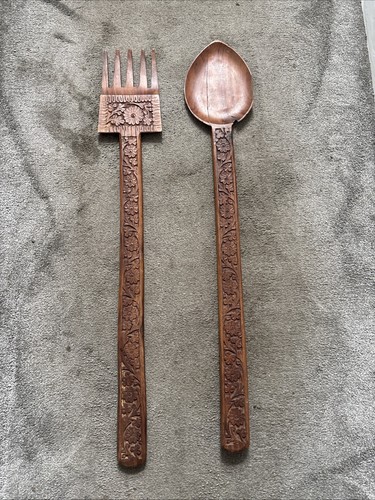 Handcrafted wooden fork and - handcrafted,