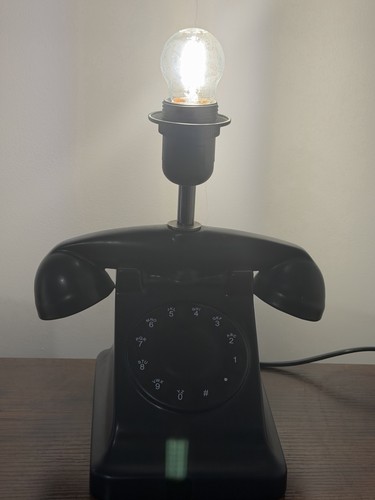 Debenahms black telephone - black,