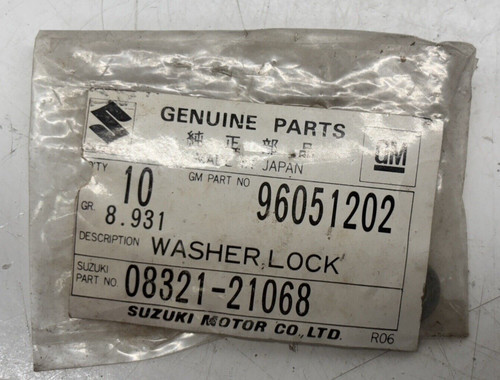Nos oem suzuki 6mm lock - suzuki, washer