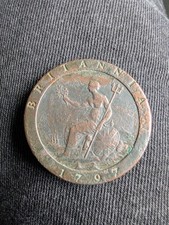 British Empire 1797 King George III Cartwheel Penny Copper Coin Britannia Coin