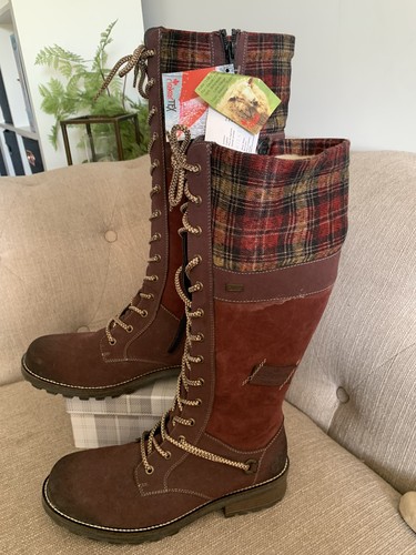 Rieker burgundy knee high - burgundy,