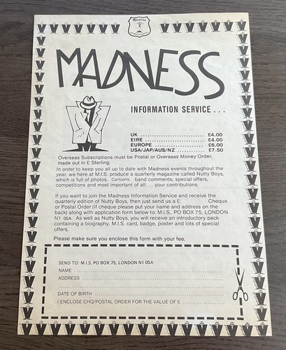 Vintage stiff records madness - vintage,