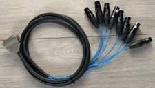 Pro Audio Cable. DB-25 To 8 Female XLR.  3 Metres. Analogue Loom