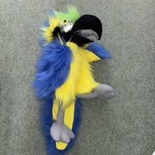 The Puppet Company Parrot Macaw Hand Puppet with Squawk Sounds Blue Yellow