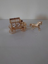 Swavorski Crystal Style Horse and Cart Figurine