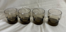 Vintage Retro Mobil Smokey Shot Glasses 9cm tall x 7.5cm Diameter