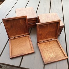 Wooden boxes, for CDs, Set 10