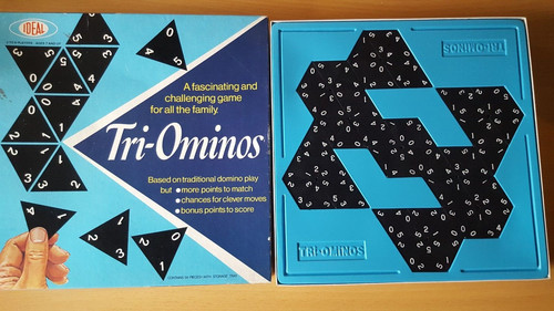 Vintage tri ominos triangular - vintage, tri-ominos