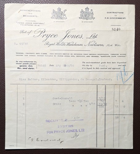 1926 pryce jones ltd royal - pryce,