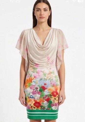 Blumarine floral satin cowl - blumarine,