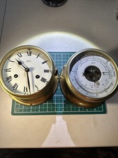 Vintage Schatz Royal Mariner Clock & Barometer West Germany, Ships Bell