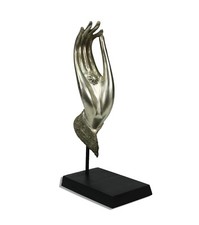 Silver metal upward buddha - silver,