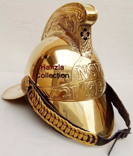Brass nsw fireman helmet - nsw,