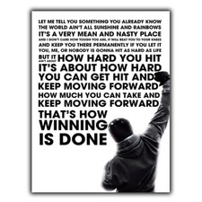 Rocky balboa quote art metal - rocky,