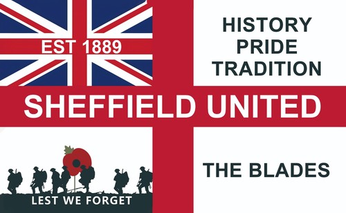 Sheffield united utd flag 5ft - sheffield,