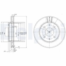 BRAKE DISC DELPHI BG3202 FRONT