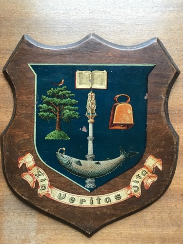 Antique wooden shield - , plaque