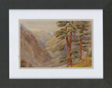 Framed Late 19th Century Watercolour - Visp Valley, Switzerland
