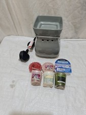 Grey Scentsy Warmer  with bundle of brand new Yankee /Scentsy  melts  new VGC