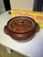 Vintage Pearsons of Chesterfield 1 litre 2 handled  Stoneware casserole Dish