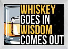 Whiskey In Wisdom Out Framed