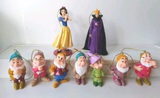 Disney Snow White, Dwarves, Queen Christmas Tree Decorations Hanging Figures 