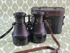 Small Pair Of Vintage Iris de Paris Bull Dog Binoculars with Case