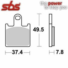 Pair brake pads sbs 838 - pair, sp