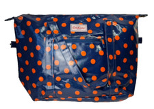Cath Kidston navy red spot Large Bag Shopping Polka Dot Orange weekend P2
