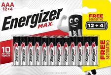 16x Energizer AAA Max Alkaline