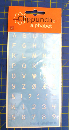 Alphabet clip punch stencil - clip,