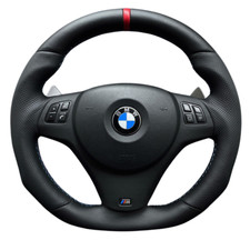 BMW M POWER M1 M3 DCT E90 E92 E93 E91 E81 E87 CUSTOM MADE SHAPED STEERING WHEEL