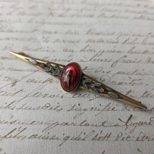 Antique Enamel Brooch, Limoges Enamel, Signed 1920