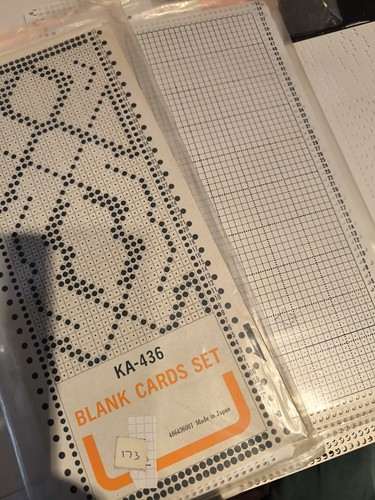 Blank knitting machine punch - knitting,