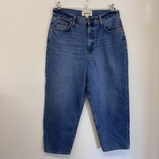 Boden Jeans Size 30 Blue High Rise '90s Tapered Relaxed Barrel 100% Cotton R0323