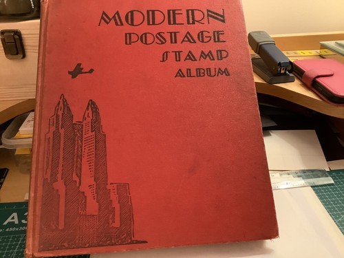 Modern postage stamp album - album, jan