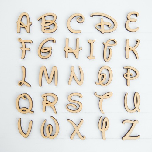 Disney font wooden mdf - font, letters
