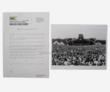 Queen (Freddie Mercury) Knebworth Concert 1986 Tour News Release Photo + Letter