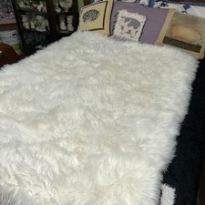 Plush White Faux Fur Carpet