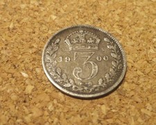 1900 three pence piece