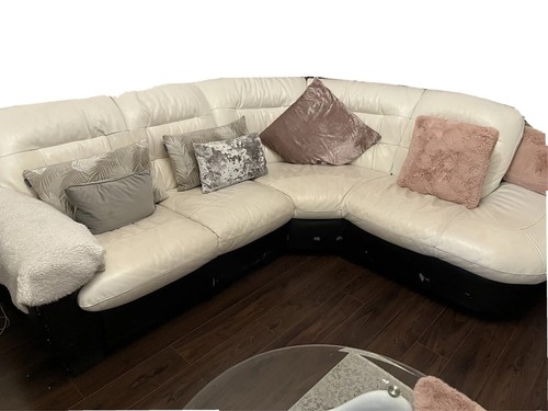 White corner sofa - white,