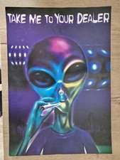 Vintage, Take me to your dealer alien poster 
